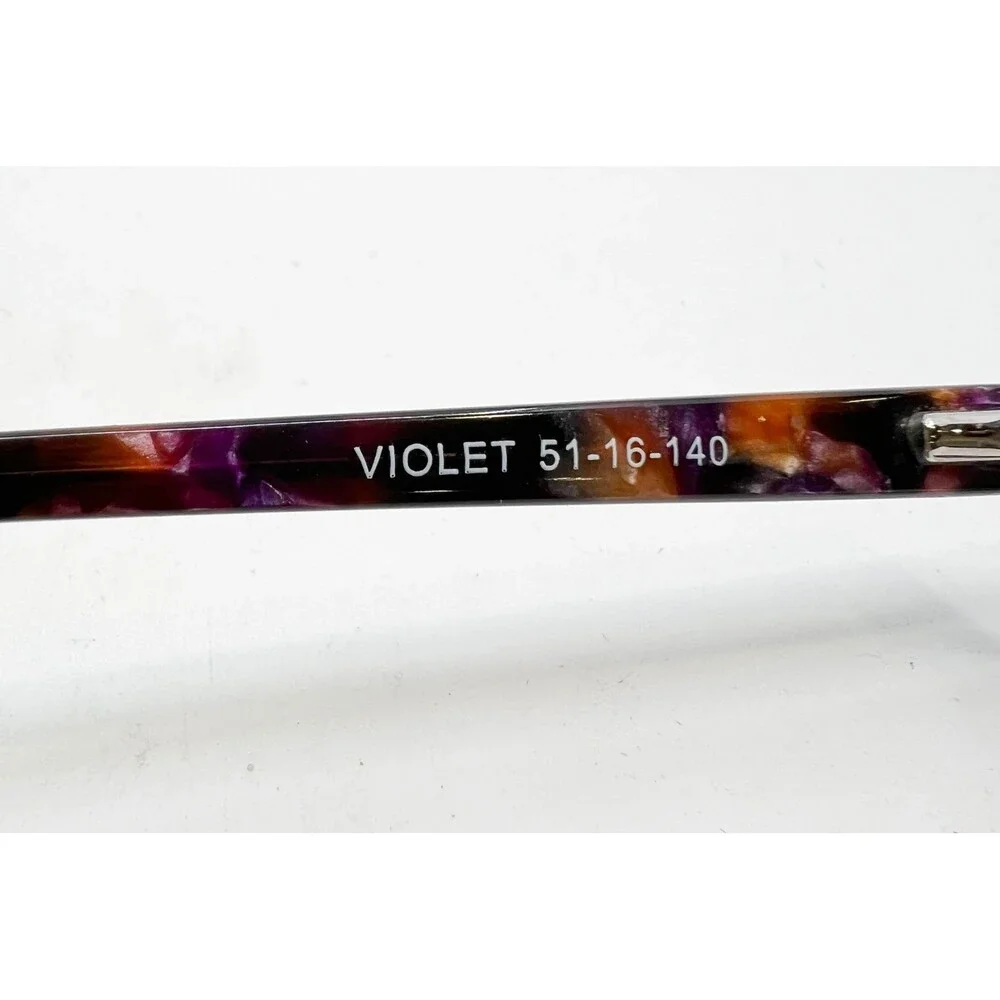 Pixie Geek Eyewear Eyeglasses Women Black Violet Tortoise Cat Eye 51-16-140